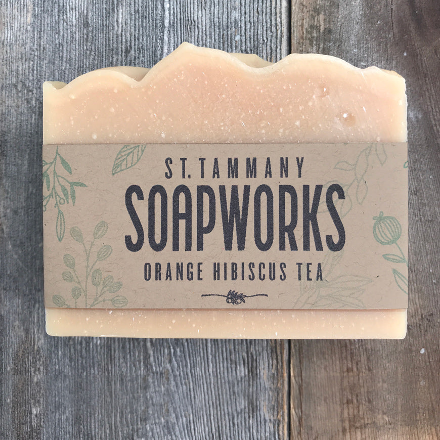 orange hibiscus tea soap